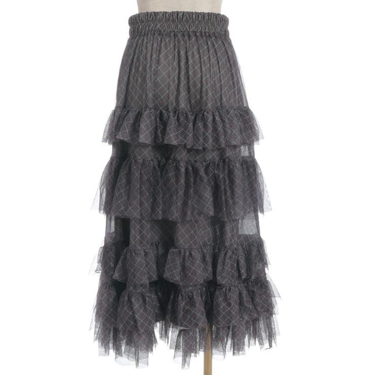 ペチ付フリルチュールスカート | axes femme | 詳細画像16 