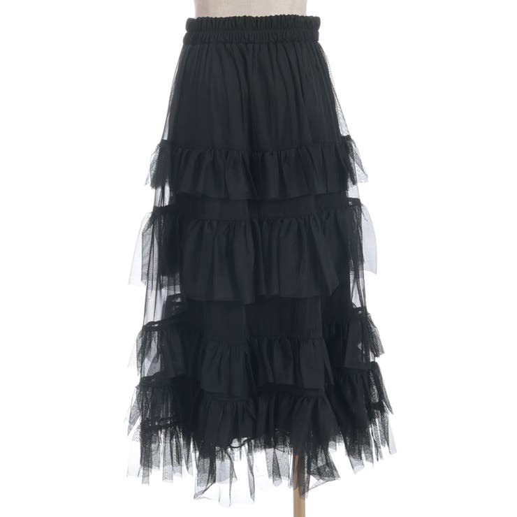 ペチ付フリルチュールスカート | axes femme | 詳細画像24 