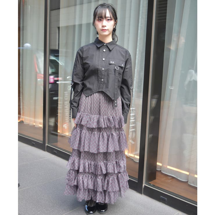 ペチ付フリルチュールスカート | axes femme | 詳細画像4 