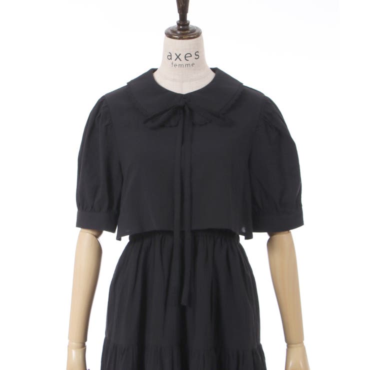 襟付きティアードワンピース[品番：IGAW0003776]｜axes femme