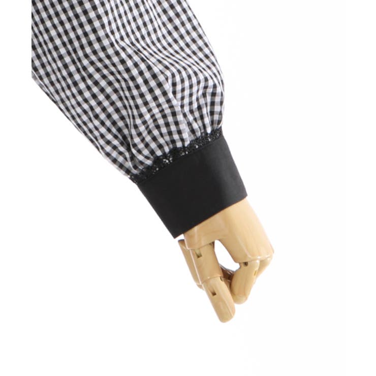 襟付ギンガムチェック柄OP[品番：IGAW0001595]｜axes femme