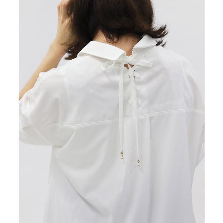 ギャザー×コクーンシャツ[品番：IGAW0006623]｜axes femme