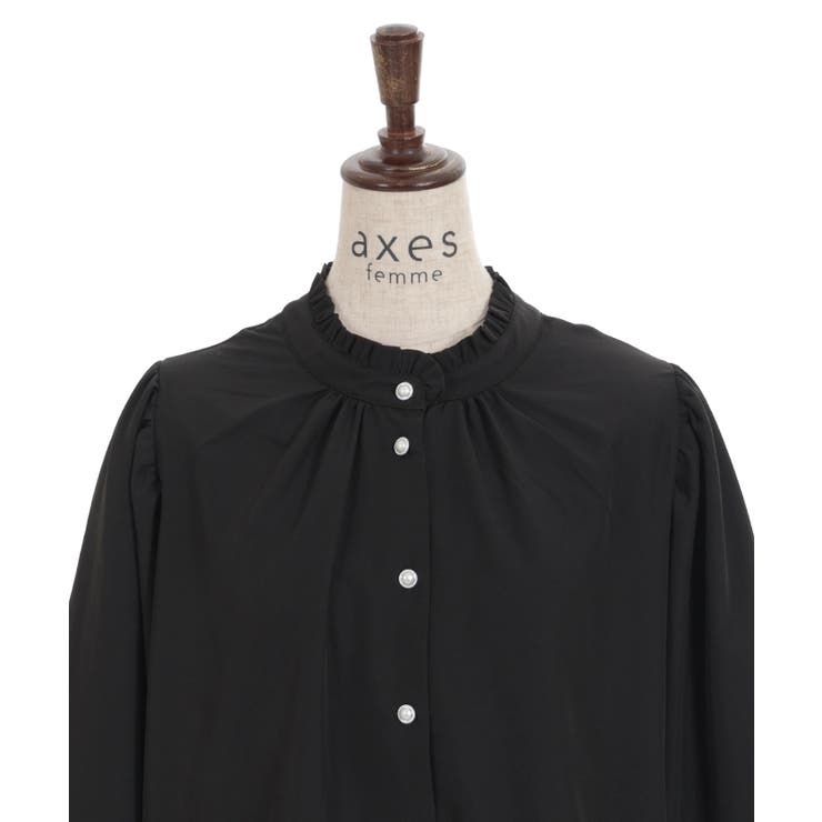 ハイネックブラウス[品番：IGAW0004808]｜axes femme