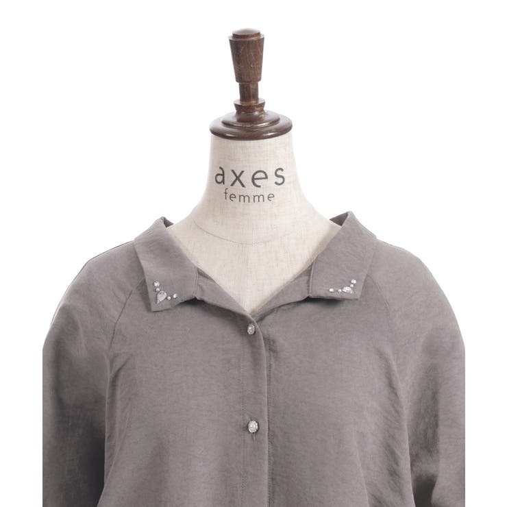 スキッパーシャツチュニック | axes femme | 詳細画像13 