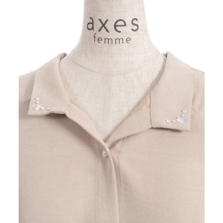 スキッパーシャツチュニック | axes femme | 詳細画像7 