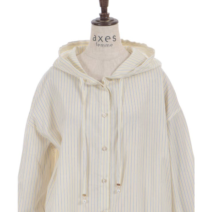ストライプフードシャツ | axes femme | 詳細画像10 