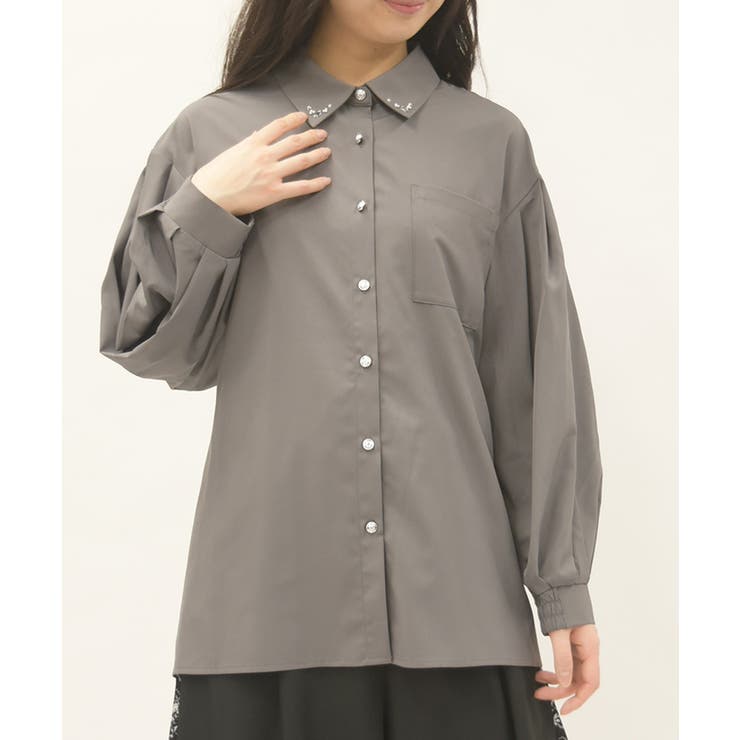 チャコール | ＵＶカットボリューム袖シャツ | axes femme