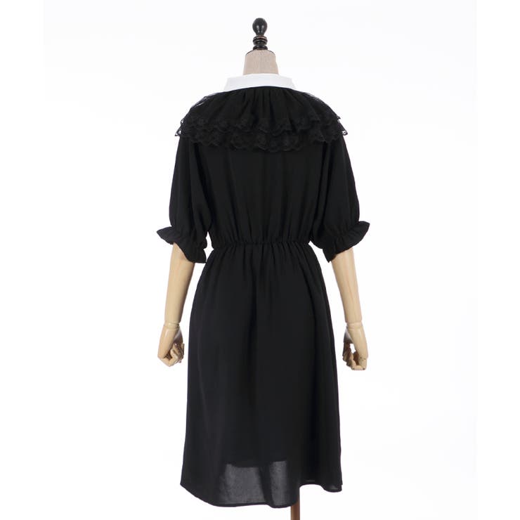 695【美品】axes femme アクシーズファム コート フリル 黒 L バックフリルショートコート | kawaii | axes femme online shop