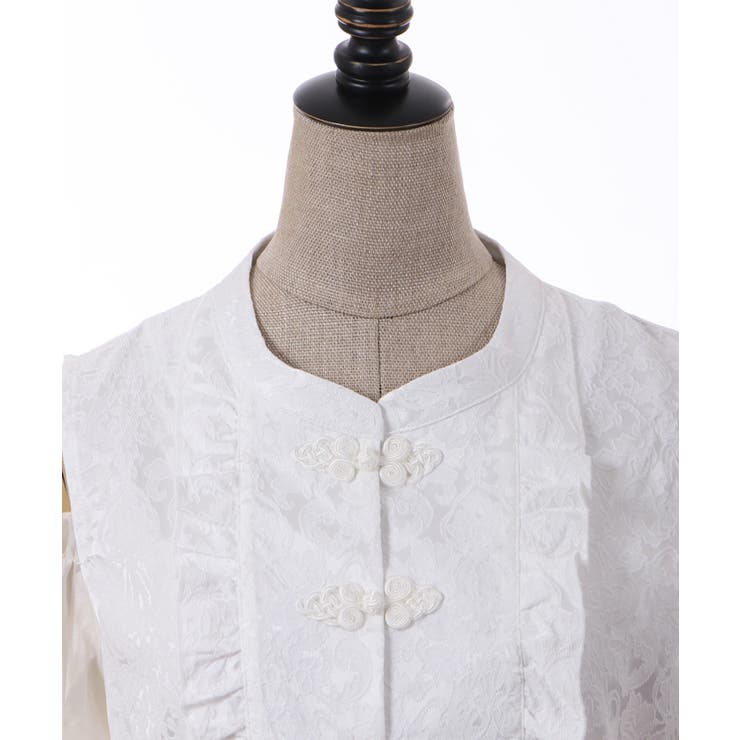 チャイナボタン肩あきワンピース | axes femme | 詳細画像16 