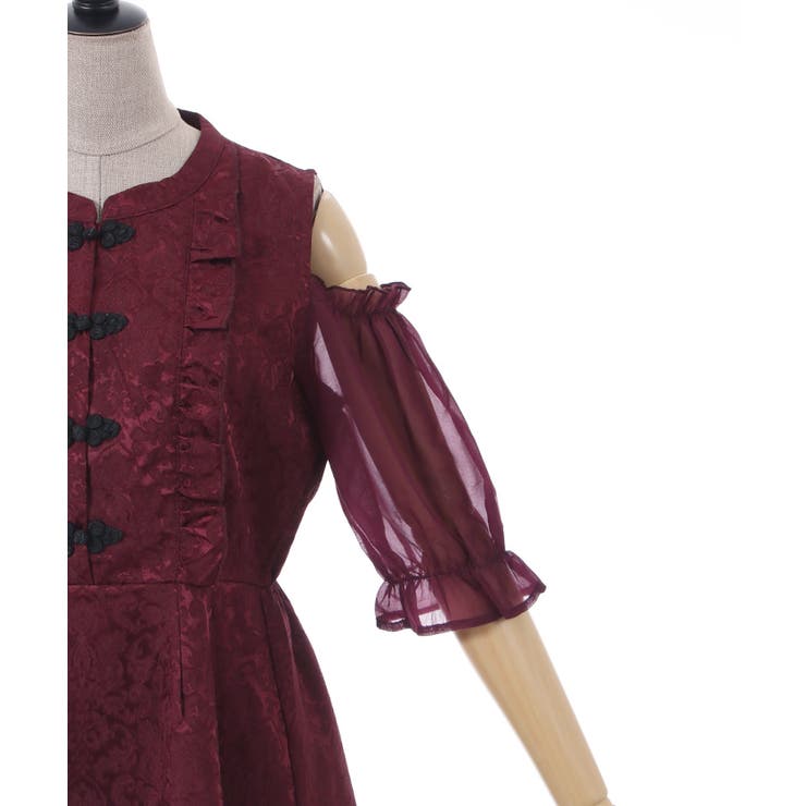 チャイナボタン肩あきワンピース | axes femme | 詳細画像25 