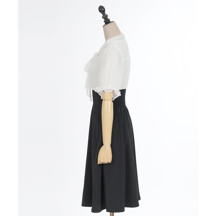 ボウタイドッキングワンピース | axes femme | 詳細画像15 