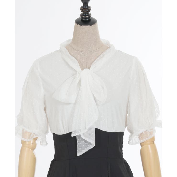 ボウタイドッキングワンピース | axes femme | 詳細画像17 