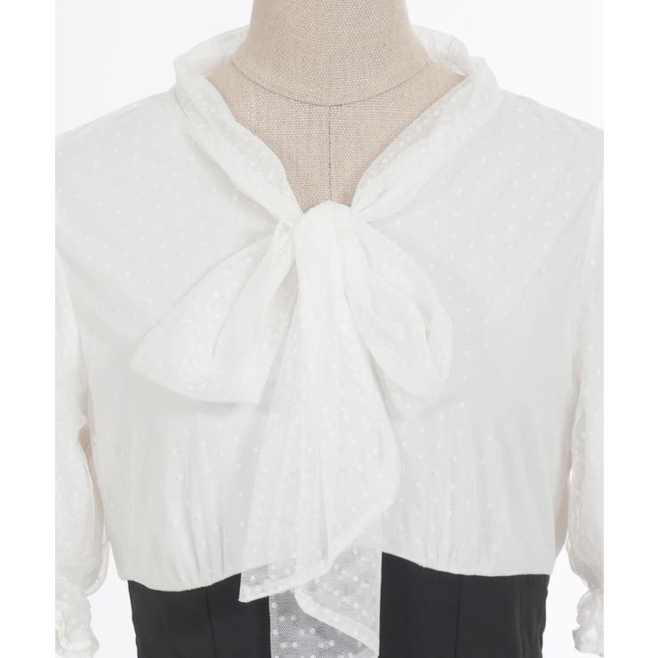 ボウタイドッキングワンピース | axes femme | 詳細画像19 