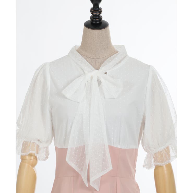 ボウタイドッキングワンピース | axes femme | 詳細画像26 