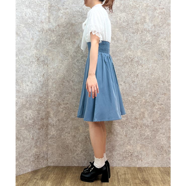 axes femme アクシーズファム　ボウタイ　ドッキング　ワンピース ボウタイドッキングワンピース | outlet | axes femme online shop