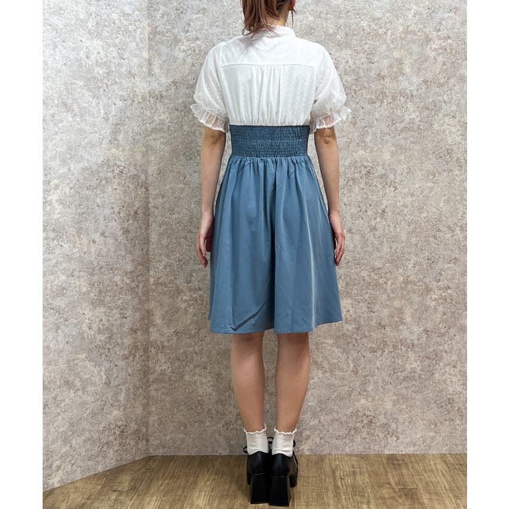 ボウタイドッキングワンピース | axes femme | 詳細画像4 