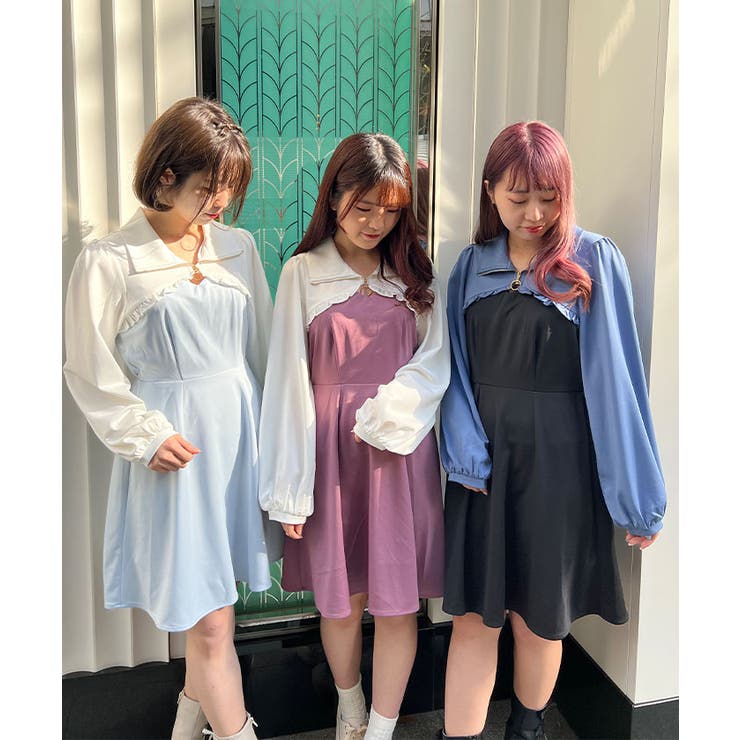 ファスナーデザインミニワンピース[品番：IGAW0003308]｜axes femme