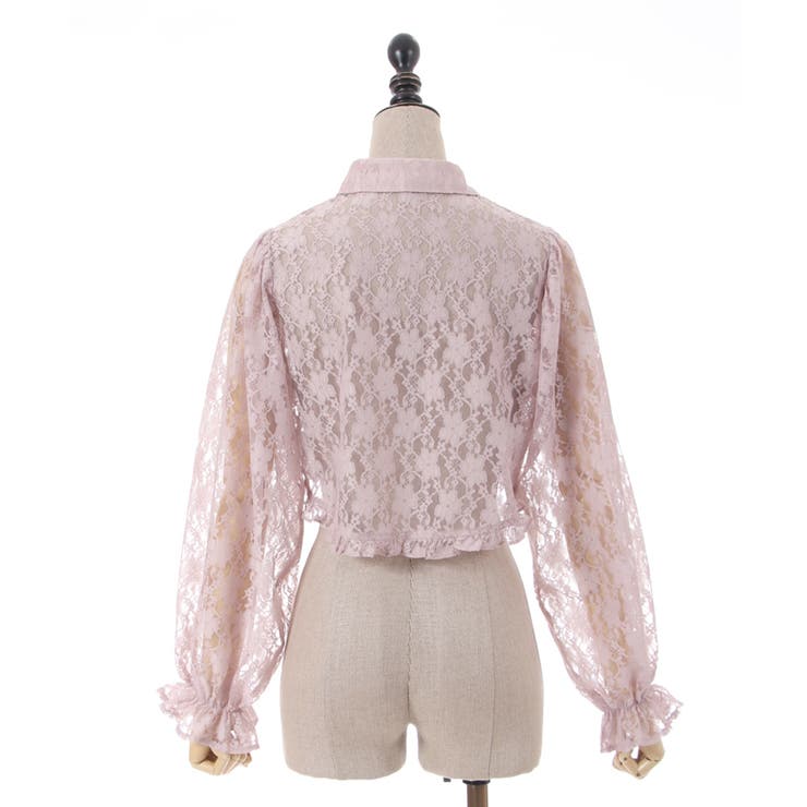 &ellecy ロイスクレヨン　チャイナボタン フラワーレース　ブラウス　M チャイナボタンレースBL[品番：IGAW0003445]｜axes femme