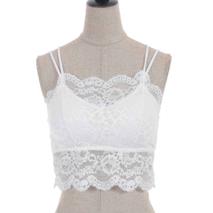 白 | レース カップ付インナー | axes femme