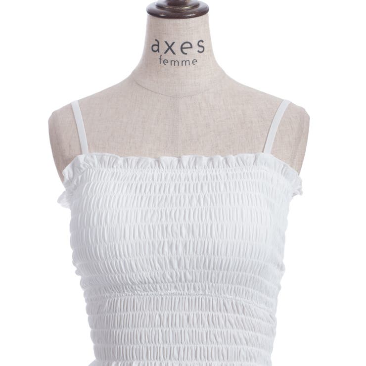 カップ付きシャーリングキャミ | axes femme | 詳細画像6 