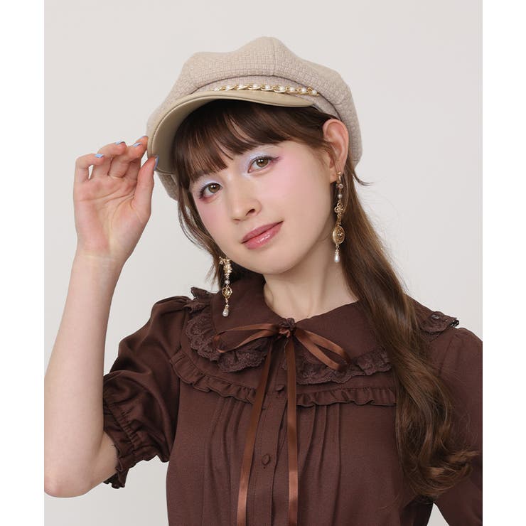 パールチェーンキャスケット | axes femme | 詳細画像1 