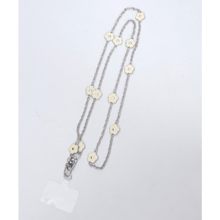 シルバー | フラワーチェーンストラップ | axes femme