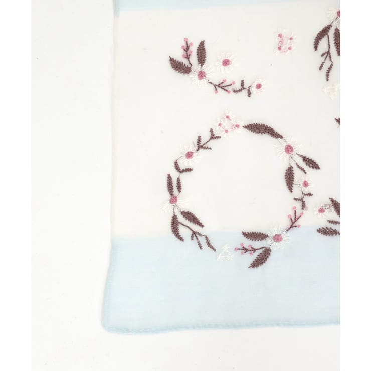 お花さ刺繍ストール サークルフラワー刺繍ストール[品番：IGAW0004935]｜axes femme