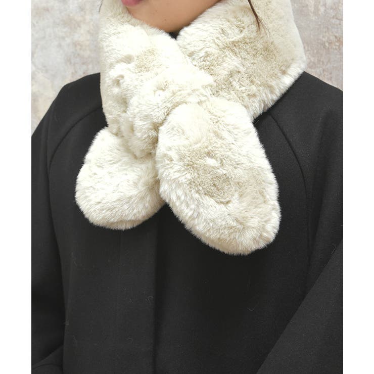 生成り | パール使いファーティペット | axes femme