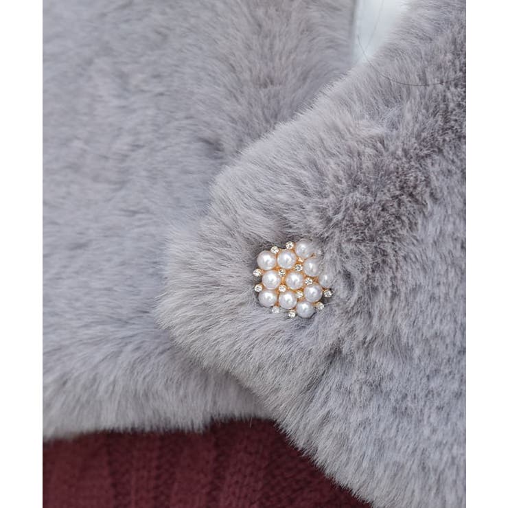 ビジュー釦付ファーティペット | axes femme | 詳細画像3 