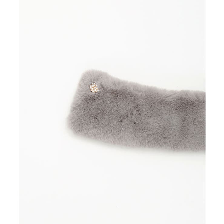 ビジュー釦付ファーティペット | axes femme | 詳細画像6 