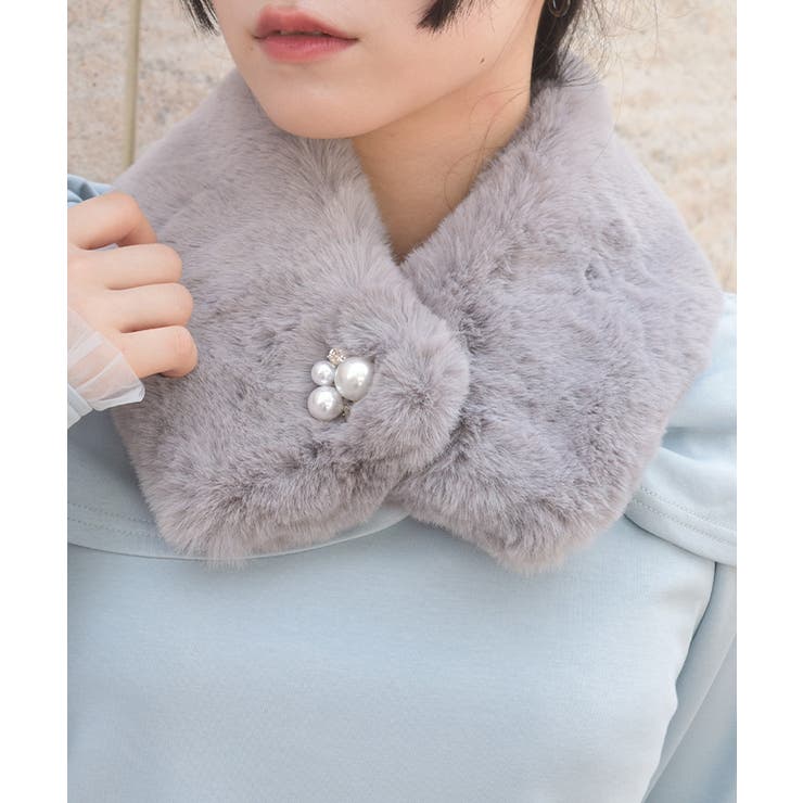 グレー | パール付マグネットティペット | axes femme