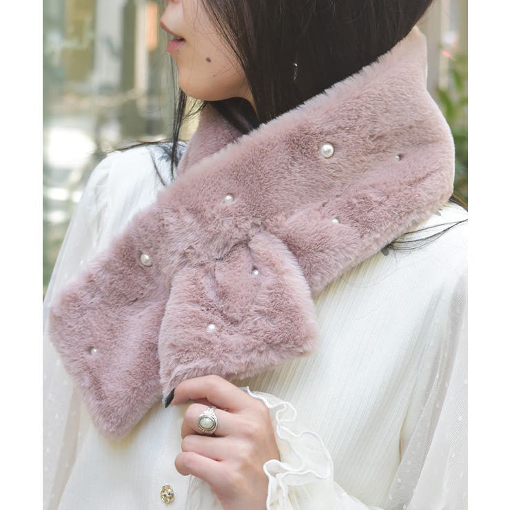 ピンク | ランダムパールティペット | axes femme