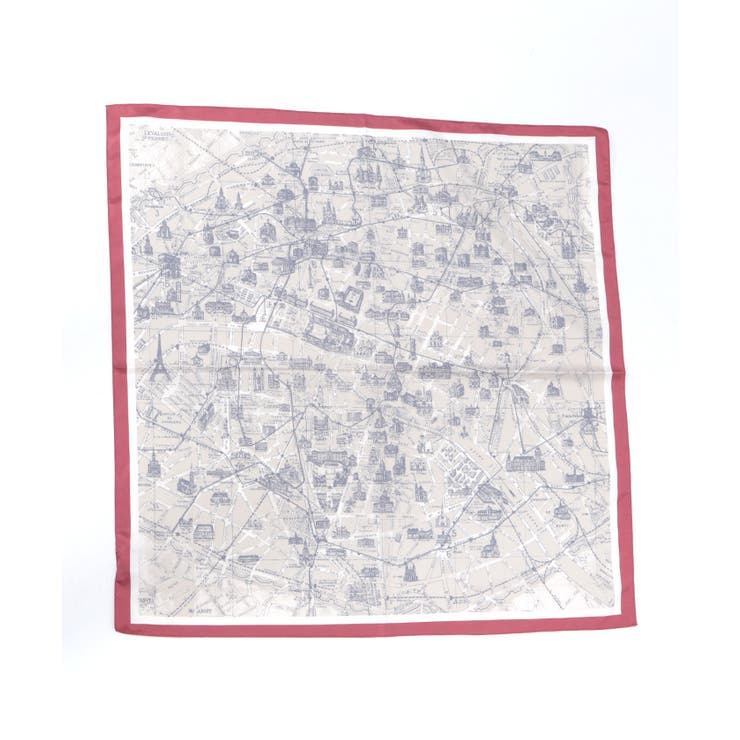 マップ柄大判スカーフ | axes femme | 詳細画像13 