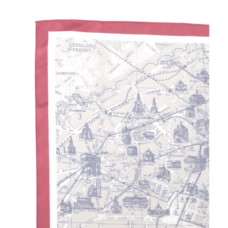 マップ柄大判スカーフ | axes femme | 詳細画像15 