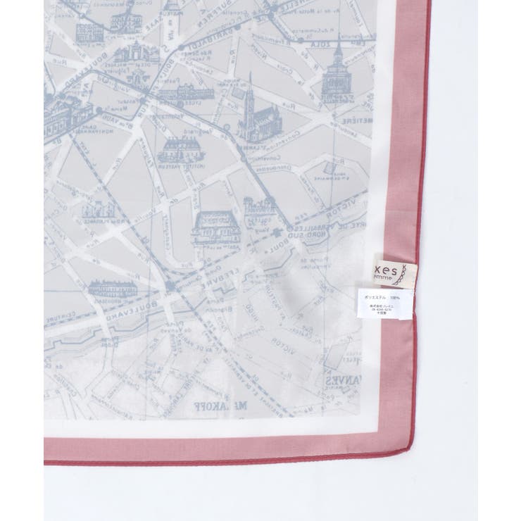 マップ柄大判スカーフ | axes femme | 詳細画像17 