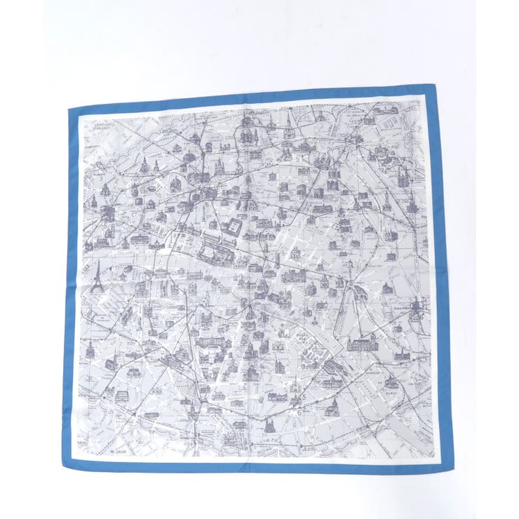 マップ柄大判スカーフ | axes femme | 詳細画像7 