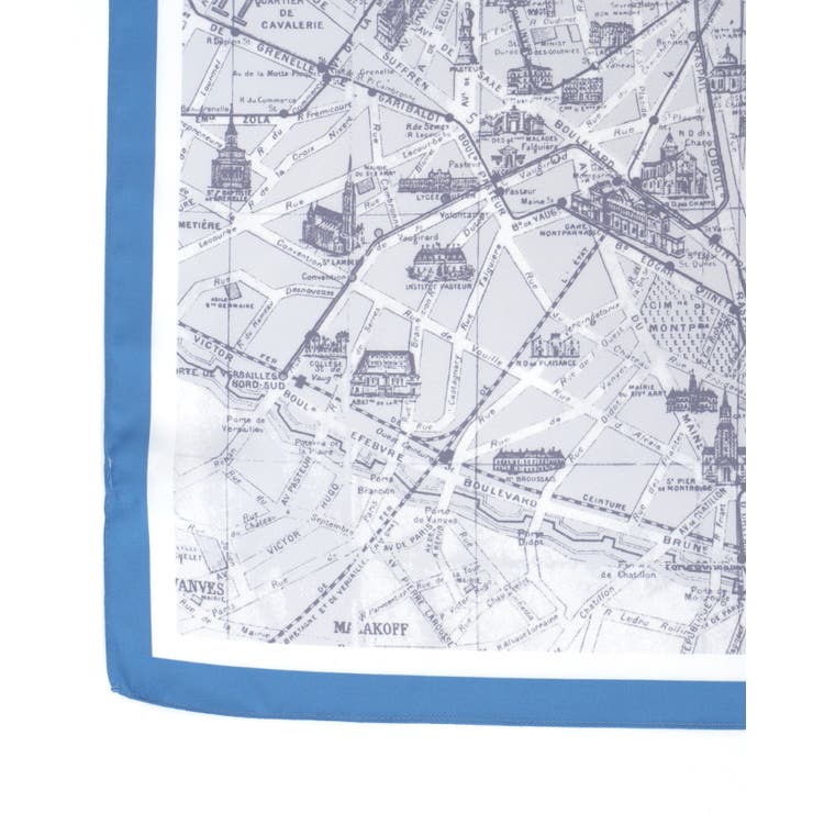 マップ柄大判スカーフ | axes femme | 詳細画像9 
