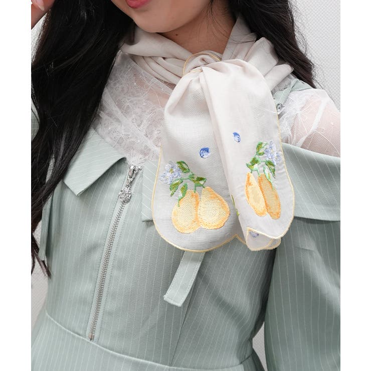 フルーツ刺繍ストール | axes femme | 詳細画像2 