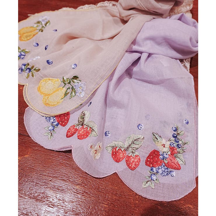 フルーツ刺繍ストール | axes femme | 詳細画像4 