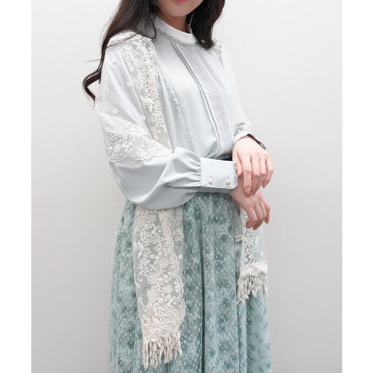 ローズフラワーレースストール | axes femme | 詳細画像1 