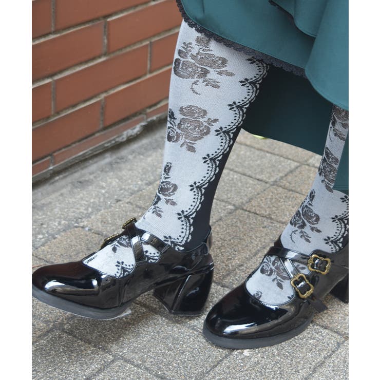 ローズレース風柄タイツ | axes femme | 詳細画像2 