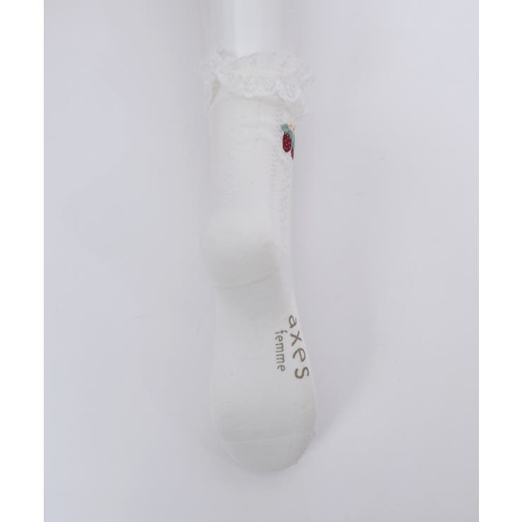 苺刺繍レース透かしソックス | axes femme | 詳細画像10 