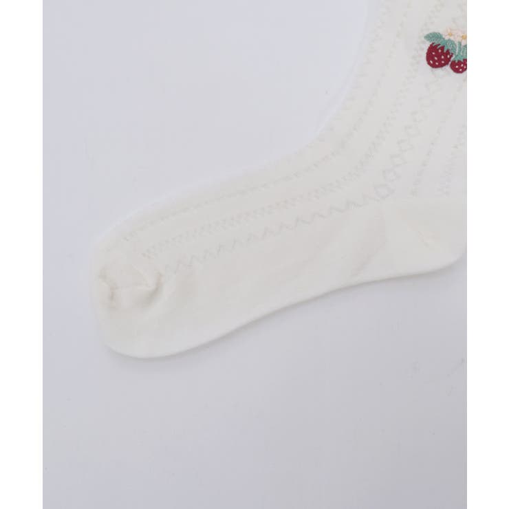 苺刺繍レース透かしソックス | axes femme | 詳細画像6 