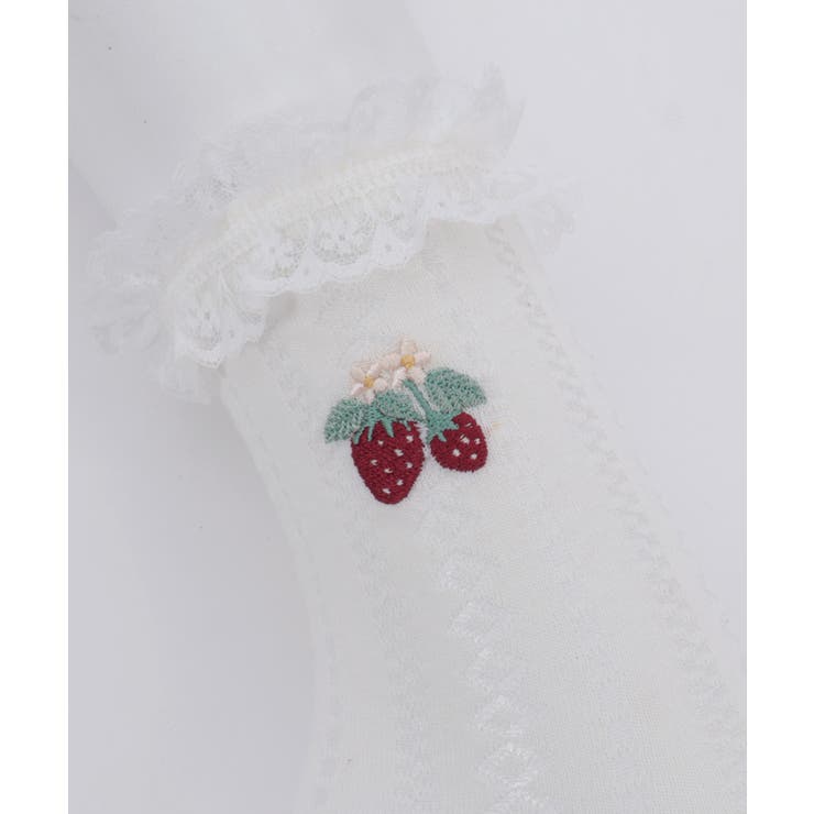 苺刺繍レース透かしソックス | axes femme | 詳細画像8 