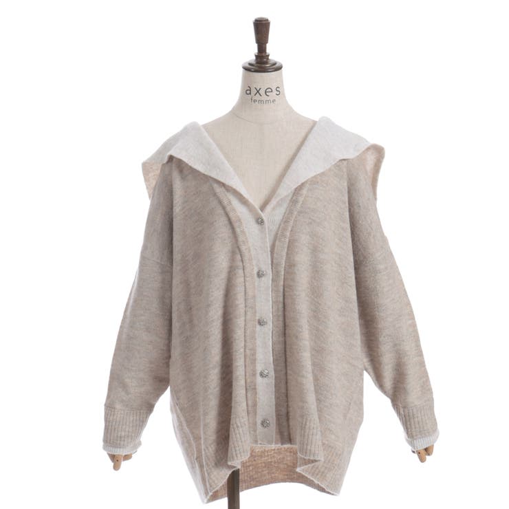 配色ニットカーデ | axes femme | 詳細画像15 