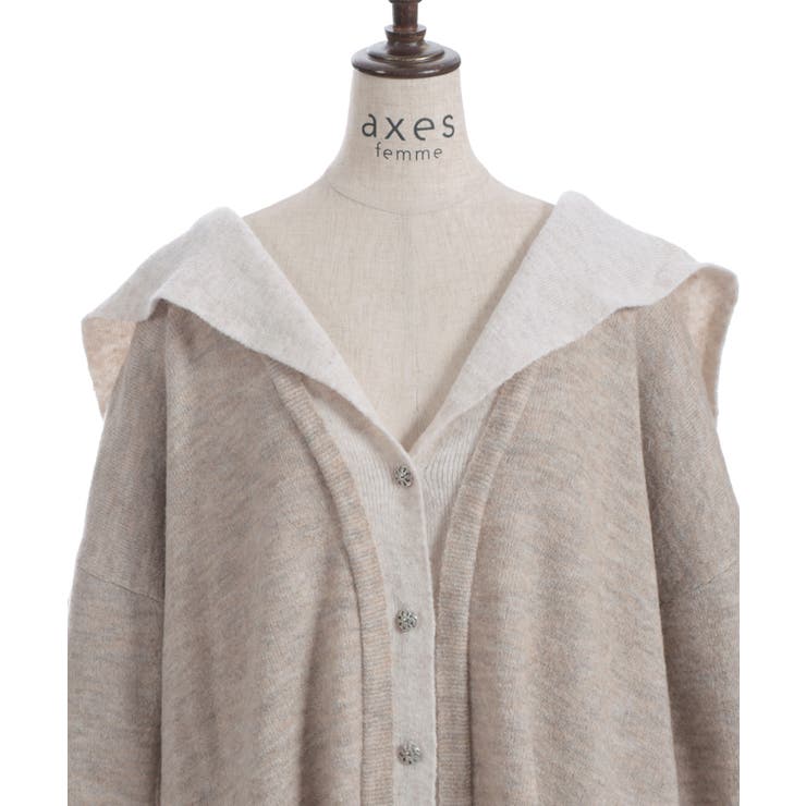 配色ニットカーデ | axes femme | 詳細画像18 