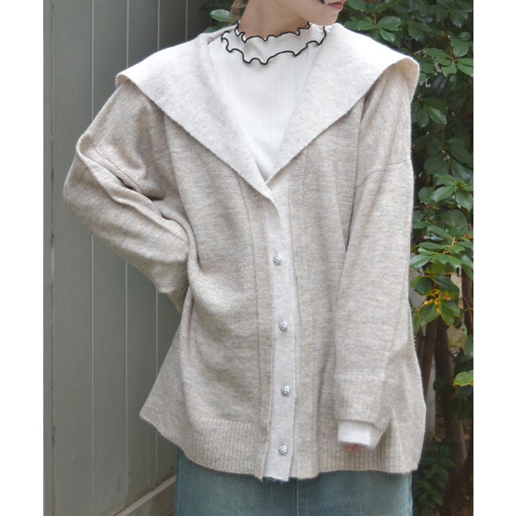 モカ | 配色ニットカーデ | axes femme