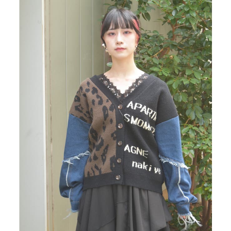 デニムドッキングカーディガン | axes femme | 詳細画像4 