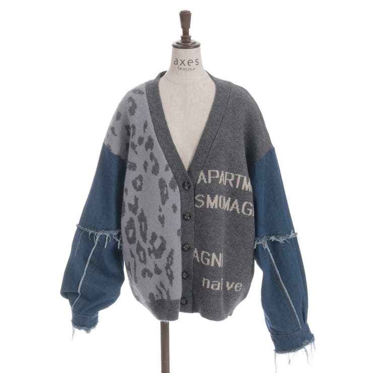 デニムドッキングカーディガン | axes femme | 詳細画像8 