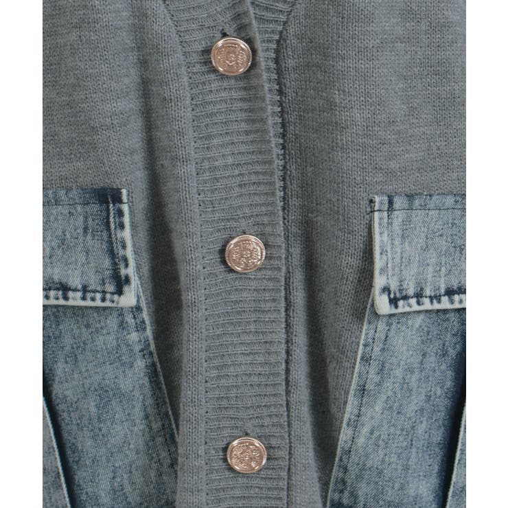 デニムポケットカーディガン | axes femme | 詳細画像21 